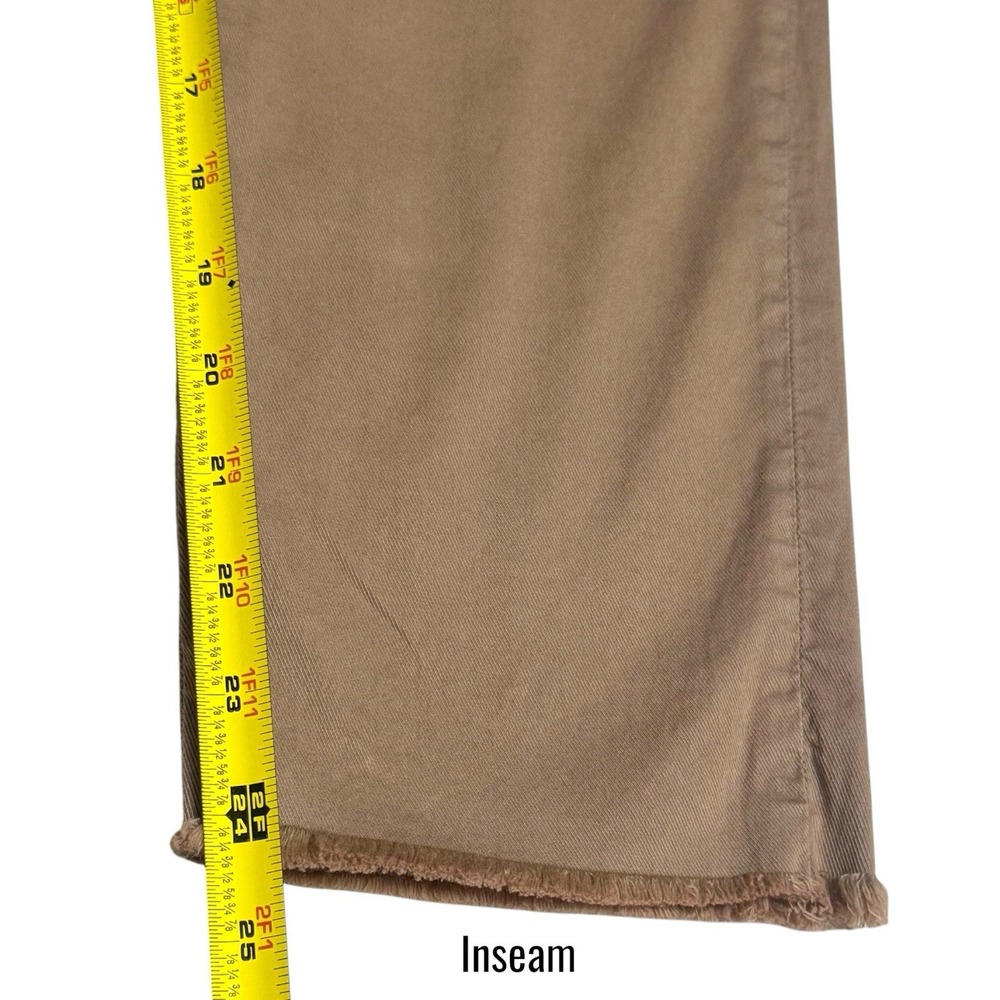 Frank & Eileen Wicklow Crop Pants Brown Cotton Raw Hem Capsule Minimalist 2 - Picture 12 of 13
